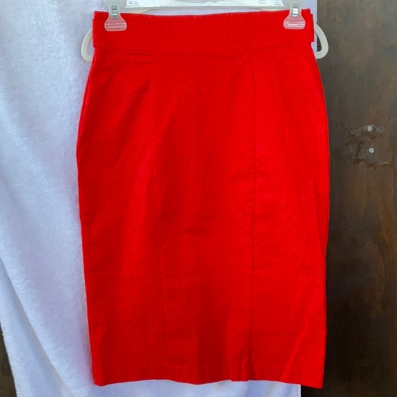 New York & Company Orange 3 Piece Knee-length Pencil Skirt, Blazer and Pant Set - Picture 5 of 15